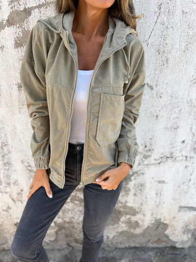 Lena - Freizeitjacke Mit Kapuze Und Reißverschluss