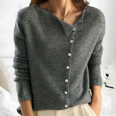 Fenja  - Einfacher Schlichter Pullover Mit Langen Ärmeln