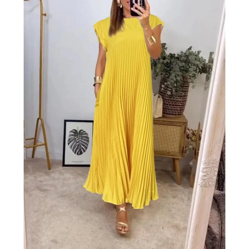 Sophia™ Faltenmaxikleid – Komfort trifft auf zeitlose Eleganz