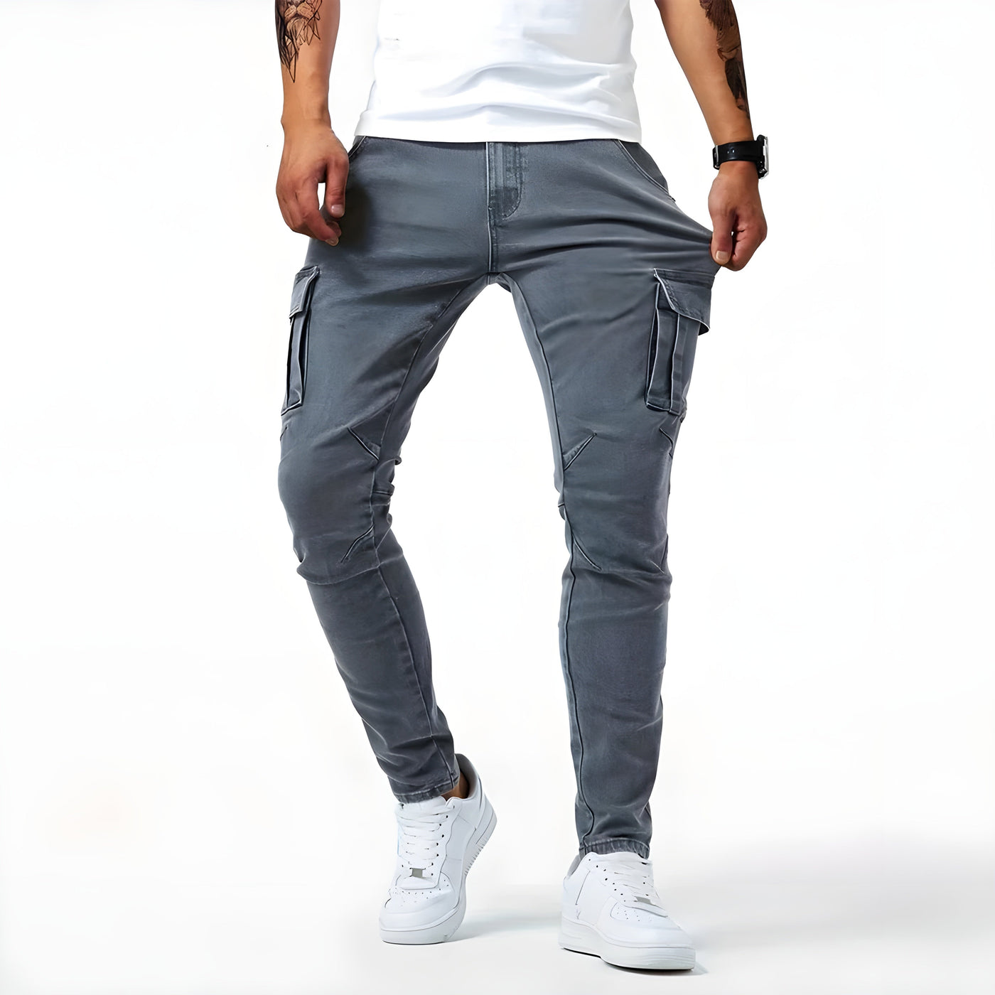 FlexFit Cargo-Hose™ | Elastische Denim Cargo-Hosen