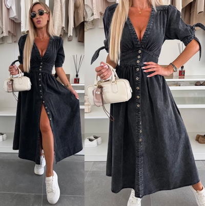 Lena | Strahlendes Denim-Kleid