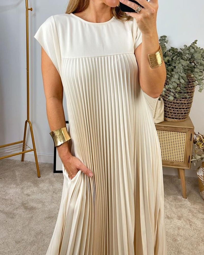 Sophia™ Faltenmaxikleid – Komfort trifft auf zeitlose Eleganz