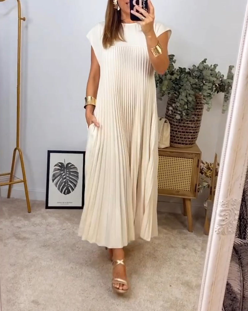 Sophia™ Faltenmaxikleid – Komfort trifft auf zeitlose Eleganz