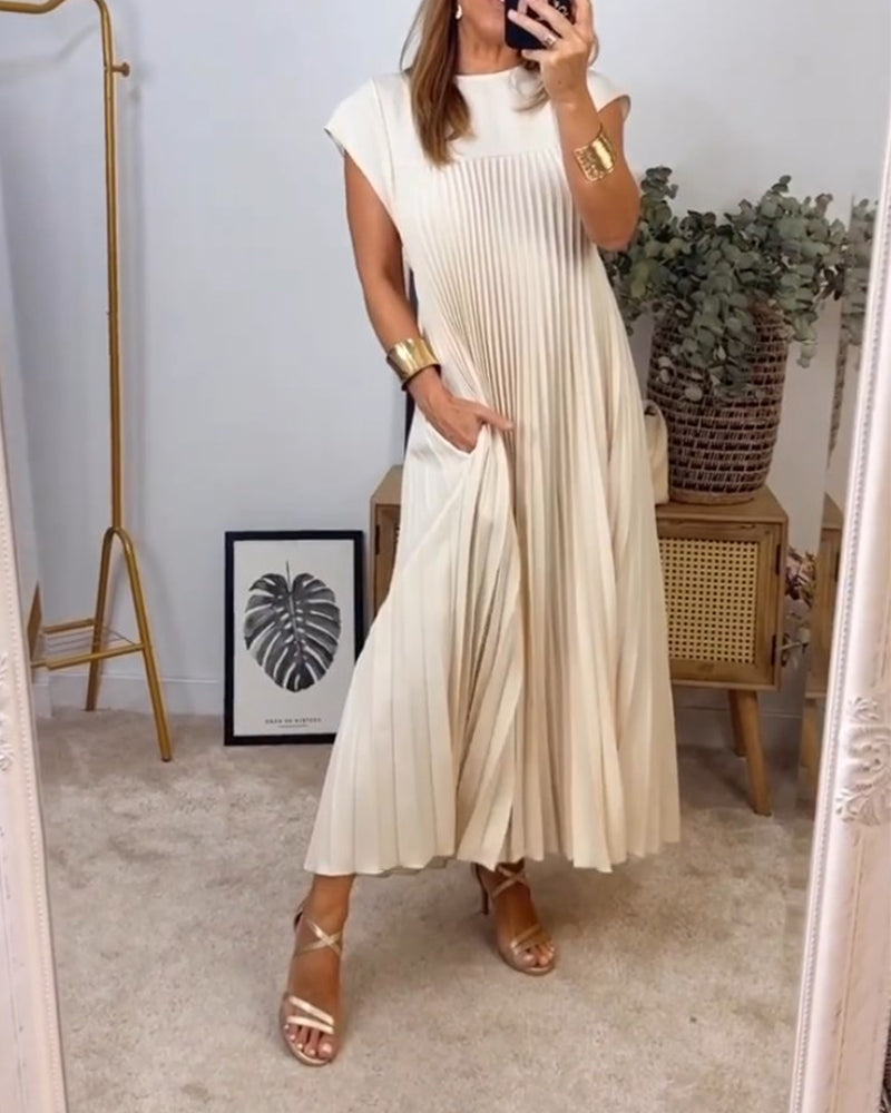 Sophia™ Faltenmaxikleid – Komfort trifft auf zeitlose Eleganz