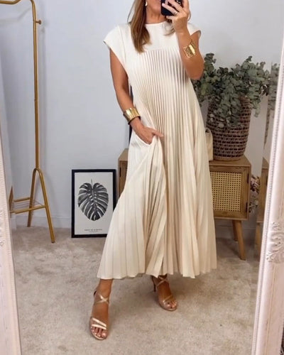 Sophia™ Faltenmaxikleid – Komfort trifft auf zeitlose Eleganz