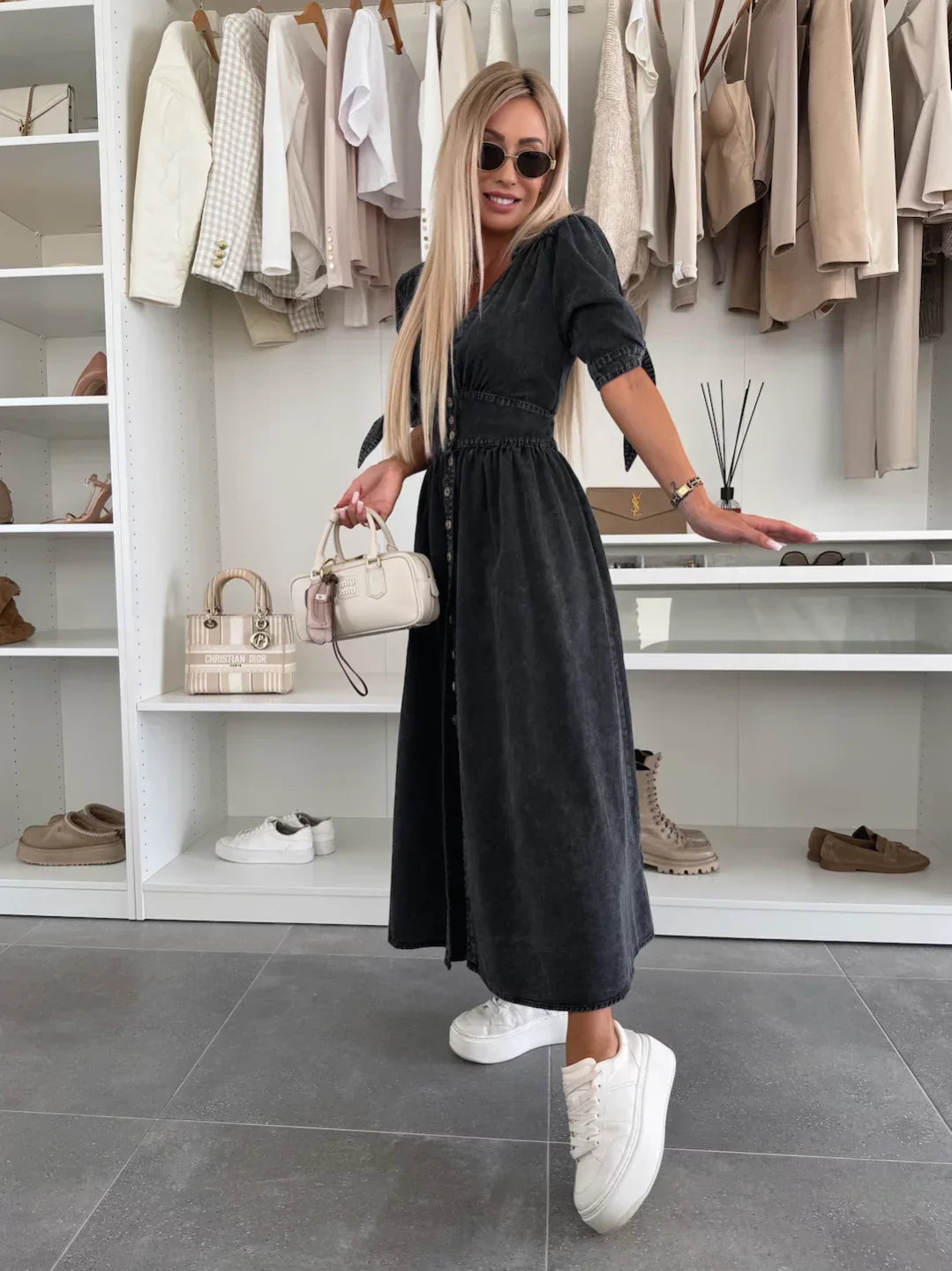 Lena | Strahlendes Denim-Kleid