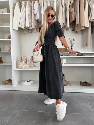 Lena | Strahlendes Denim-Kleid