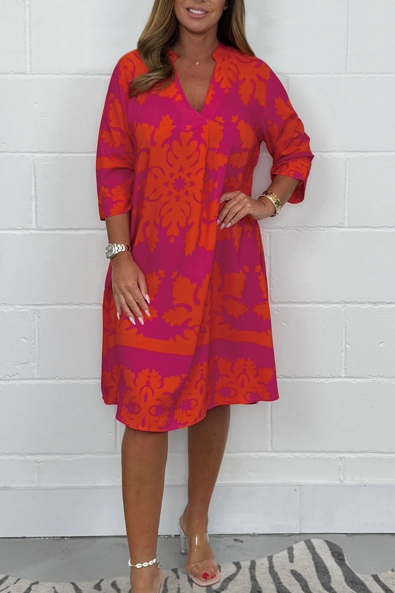 Lena™ | Fließendes Kleid mit sanftem Druck