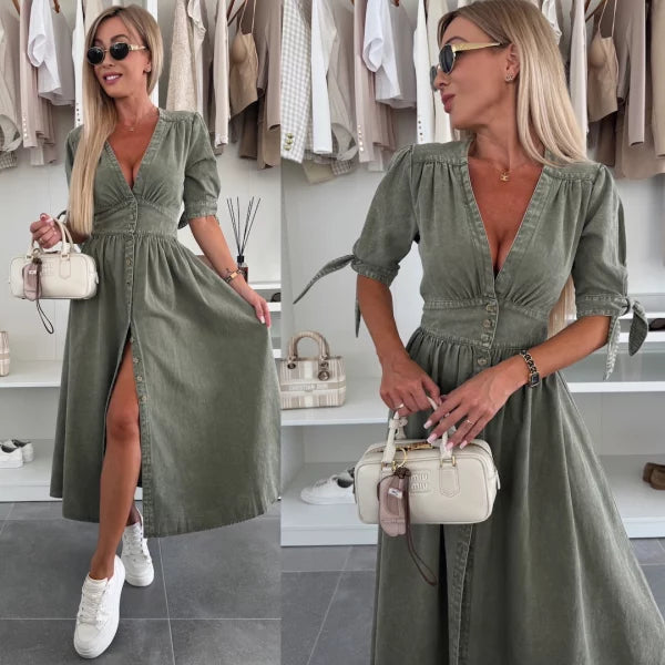 Lena | Strahlendes Denim-Kleid