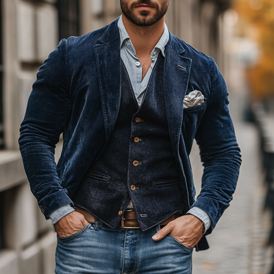 Samuel - Vintage-Blazer und -Weste