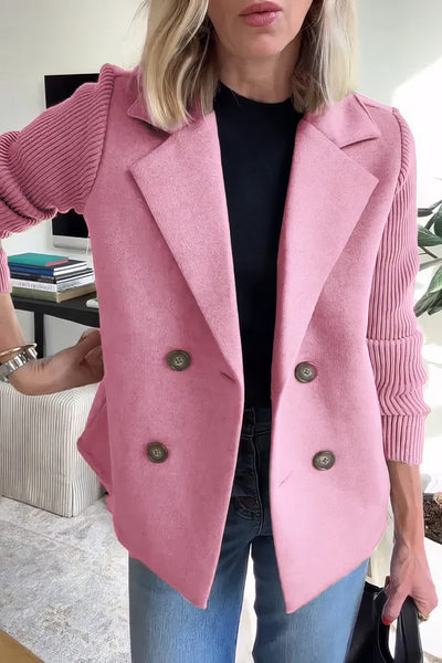 Luca | Langer Cardigan mit Patchwork-Ärmeln, Trendy und Chic