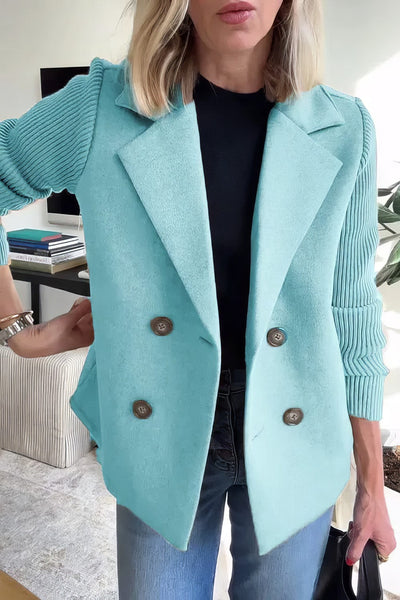 Luca | Langer Cardigan mit Patchwork-Ärmeln, Trendy und Chic