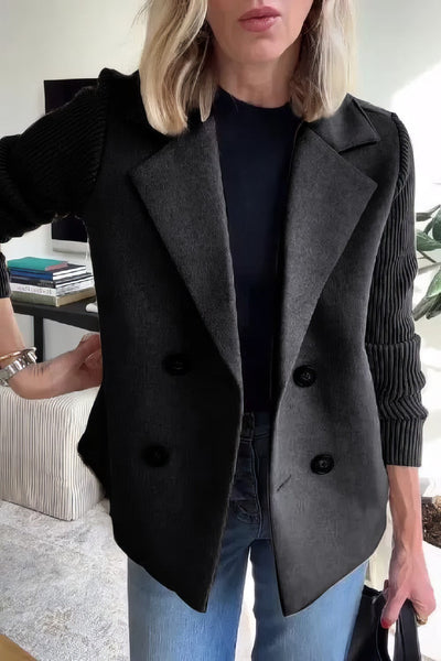 Luca | Langer Cardigan mit Patchwork-Ärmeln, Trendy und Chic